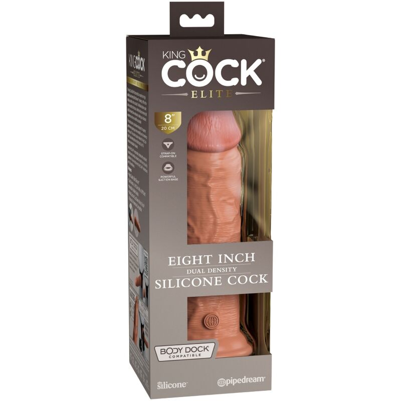 KING COCK - ELITE REALISTIC SILICONE DILDO 20,3 CM CARAMEL