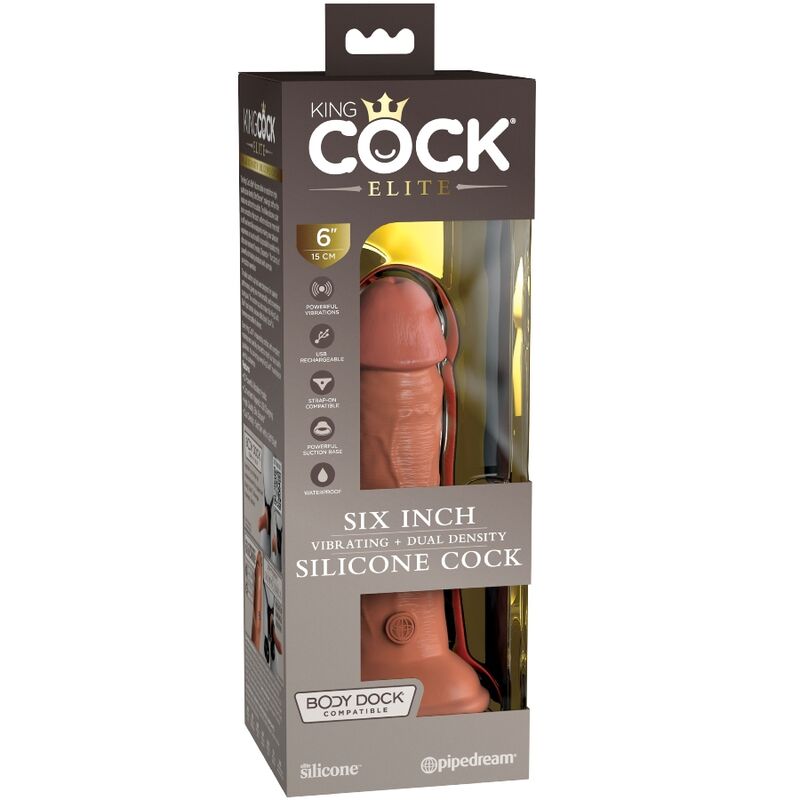 KING COCK - ELITE REALISTIC Ομοίωμα Δόνησης Σιλικόνης 15,2 cm Καραμέλας