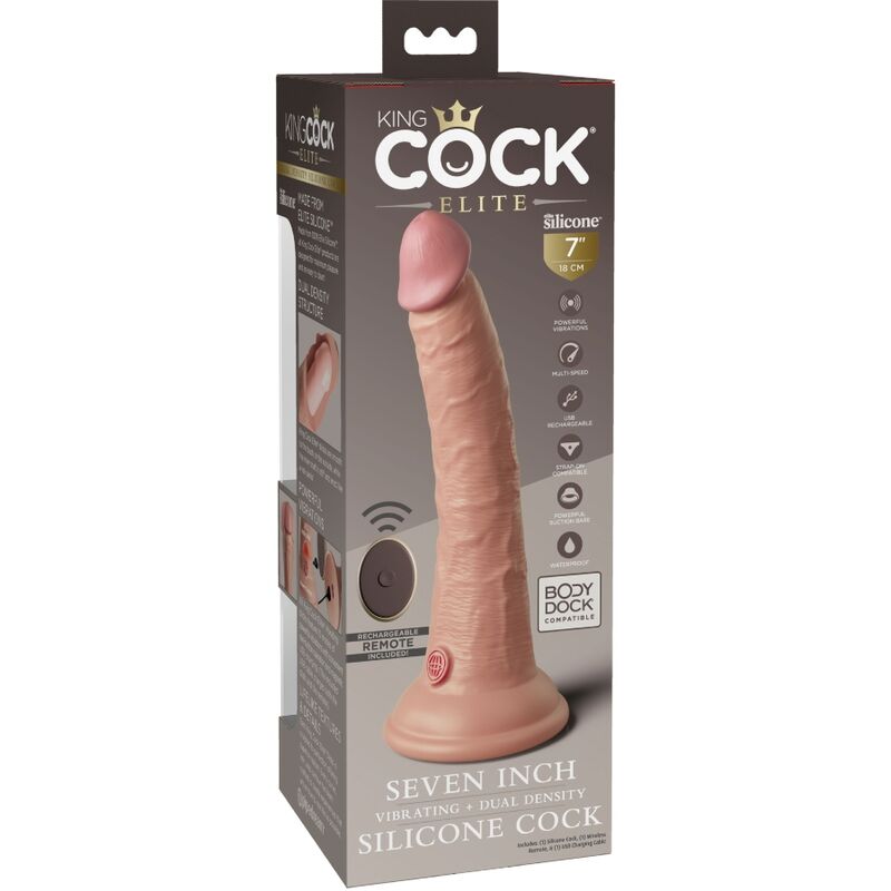 KING COCK - ELITE REALISTIC ΔΟΝΗΤΗΣ ΜΕ ΤΗΛΕΧΕΙΡΙΣΤΗΡΙΟ ΣΙΛΙΚΟΝΗΣ 17,8 CM
