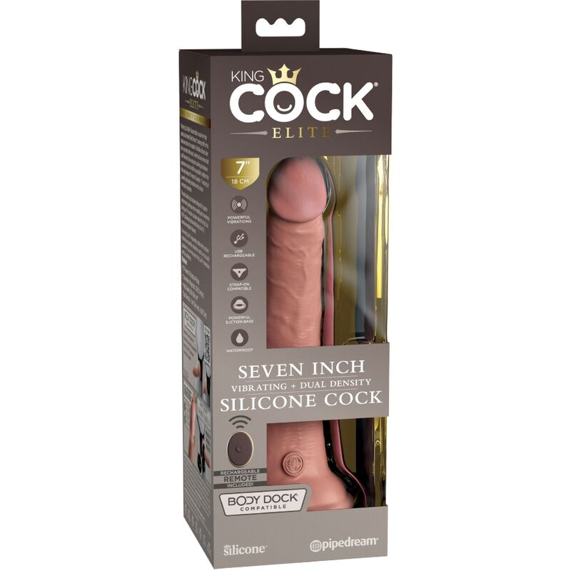 KING COCK - ELITE REALISTIC ΔΟΝΗΤΗΣ ΜΕ ΤΗΛΕΧΕΙΡΙΣΤΗΡΙΟ ΣΙΛΙΚΟΝΗΣ 17,8 CM