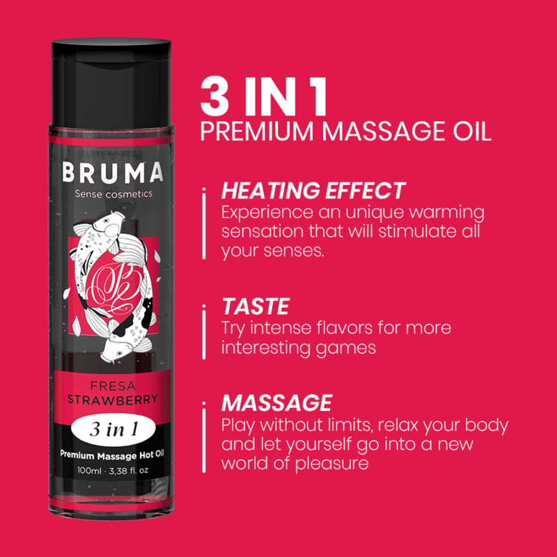 BRUMA - ΖΕΣΤΟ ΛΑΔΙ ΜΑΣΑΖ PREMIUM ΦΡΑΟΥΛΑ 3 ΣΕ 1 - 100 ML