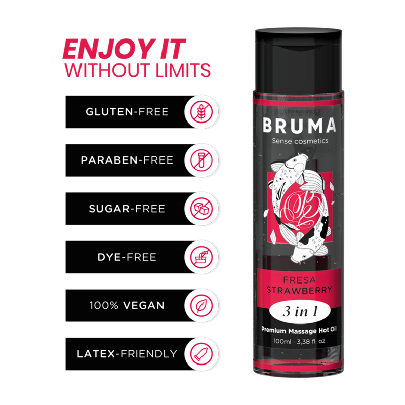 BRUMA - ΖΕΣΤΟ ΛΑΔΙ ΜΑΣΑΖ PREMIUM ΦΡΑΟΥΛΑ 3 ΣΕ 1 - 100 ML