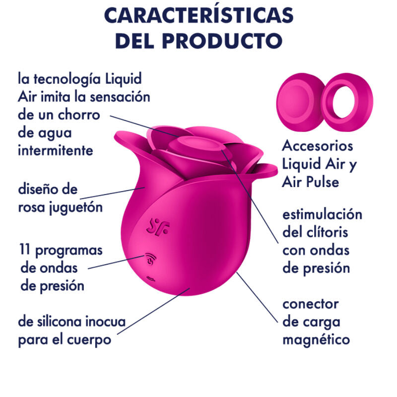 SATISFYER - ΔΟΝΗΤΗΣ AIR PULSE PRO 2 ΣΥΓΧΡΟΝΟΣ ΑΝΘΟΣ