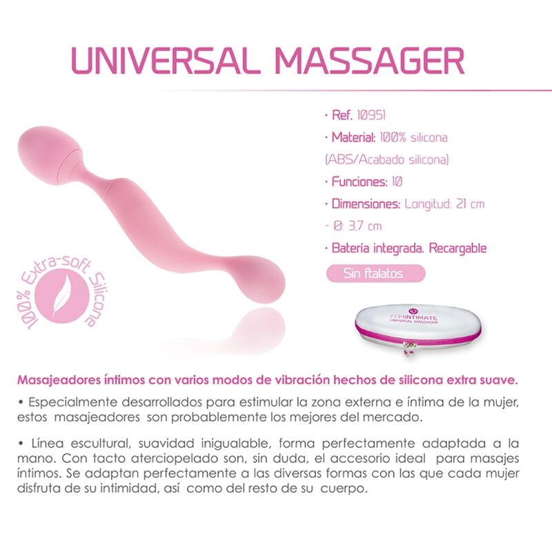 FEMINTIMATE - ΔΟΝΗΤΗΣ ΣΙΛΙΚΟΝΗΣ UNIVERSAL ΡΟΖ