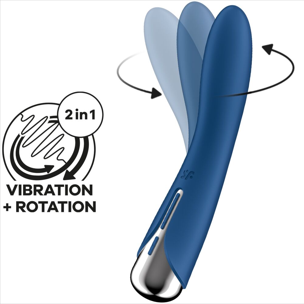 SATISFYER - SPINNING VIBE 1 G-SPOT ΜΠΛΕ ΠΕΡΙΣΤΡΕΦΟΜΕΝΟΣ ΔΟΝΗΤΗΣ