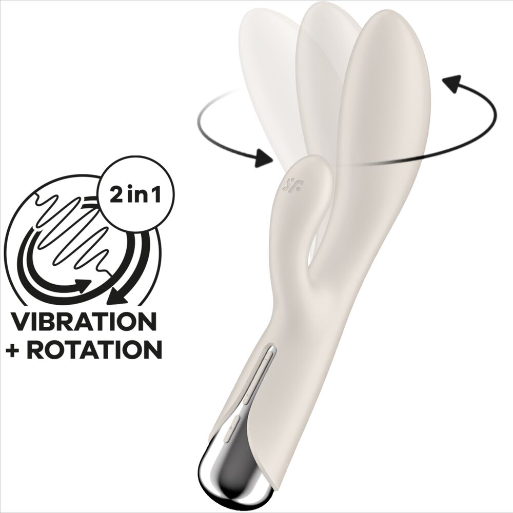 SATISFYER - SPINNING RABBIT 1 ΔΙΕΓΕΡΣΗ ΚΛΕΙΤΟΡΙΔΑΣ ΚΑΙ ΣΗΜΕΙΟΥ G ΜΠΕΖ