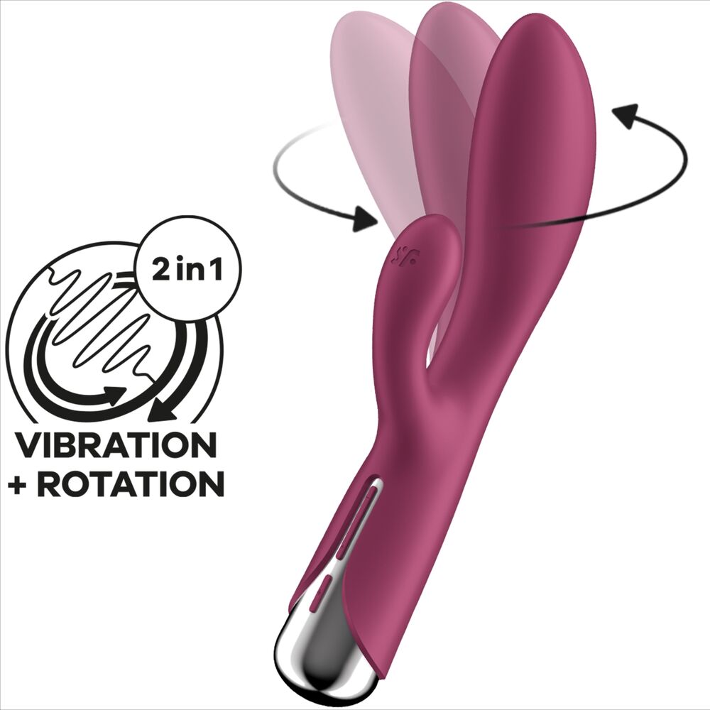 SATISFYER - SPINNING RABBIT 1 ΚΛΕΙΤΟΡΙΔΑ ΚΑΙ ΔΙΕΓΕΡΣΗ ΚΟΚΚΙΝΟΥ ΣΗΜΕΙΟΥ G