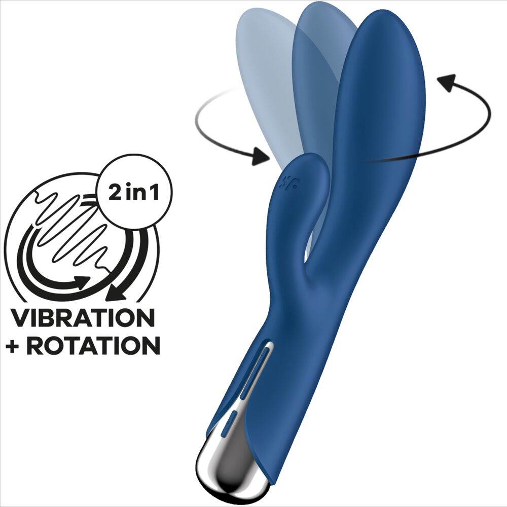 SATISFYER - SPINNING RABBIT 1 ΔΙΕΓΕΡΣΗ ΚΛΕΙΤΟΡΙΔΑΣ ΚΑΙ ΣΗΜΕΙΟΥ G ΜΠΛΕ