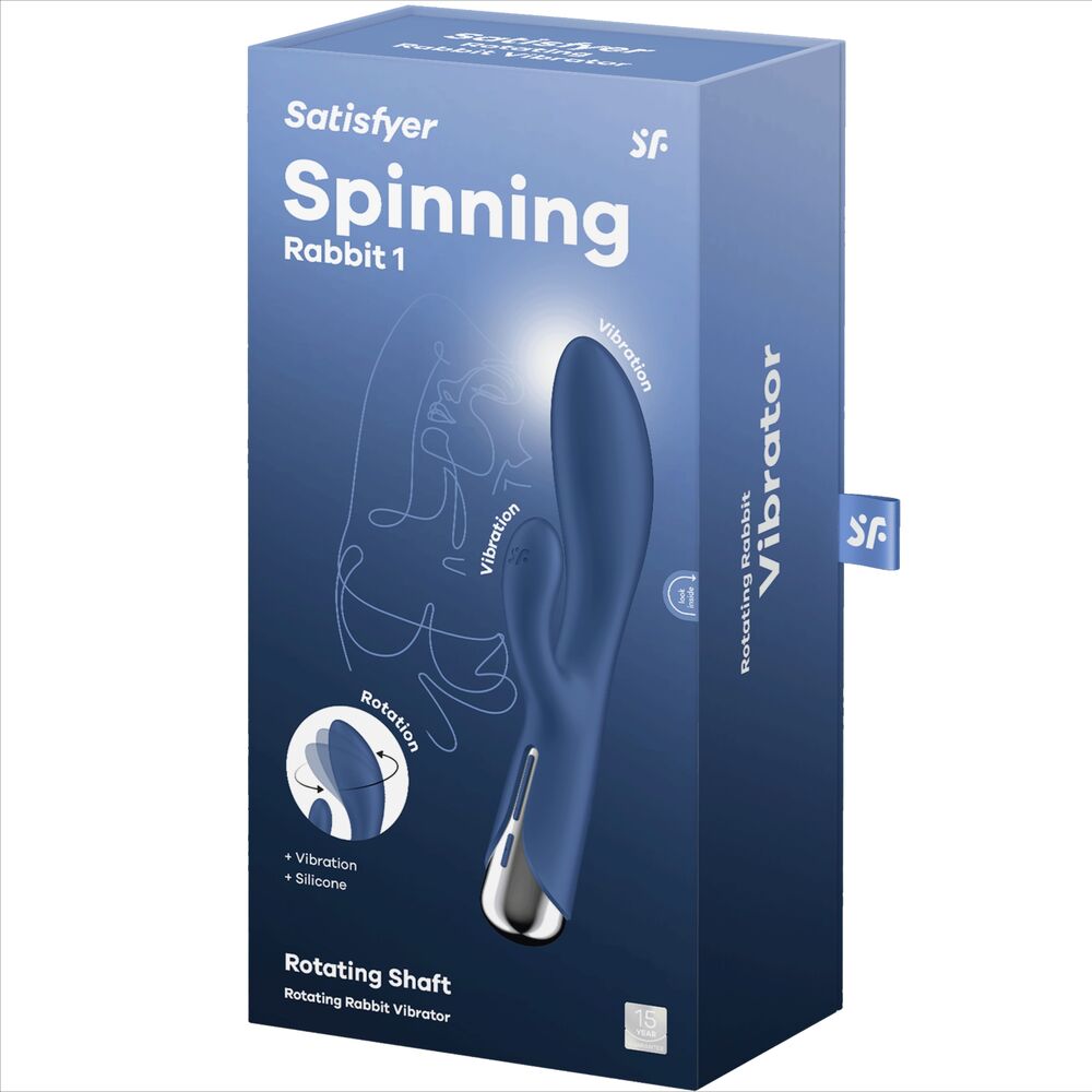 SATISFYER - SPINNING RABBIT 1 ΔΙΕΓΕΡΣΗ ΚΛΕΙΤΟΡΙΔΑΣ ΚΑΙ ΣΗΜΕΙΟΥ G ΜΠΛΕ