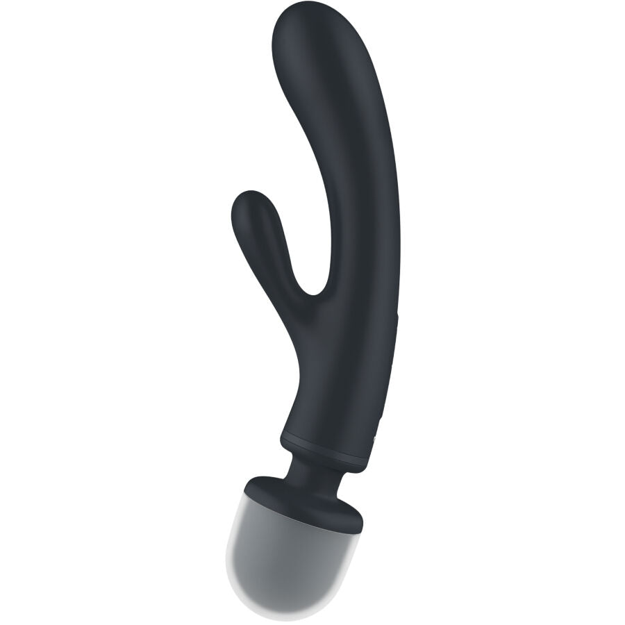 SATISFYER - ΔΟΝΗΤΗΣ ΜΑΣΑΖ TRIPLE LOVER RABBIT ΓΚΡΙ