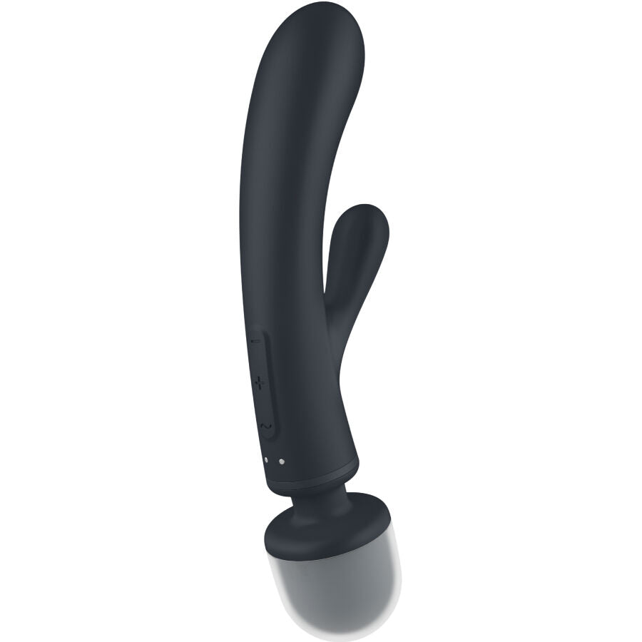 SATISFYER - ΔΟΝΗΤΗΣ ΜΑΣΑΖ TRIPLE LOVER RABBIT ΓΚΡΙ