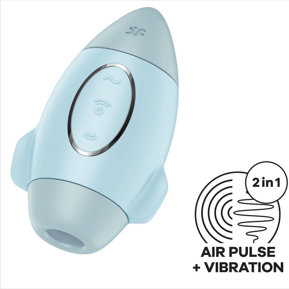 SATISFYER - MISSION CONTROL ΜΠΛΕ ΜΙΚΡΟΣ ΔΟΝΗΤΗΣ ΔΙΠΛΟΥ ΠΑΛΜΟΥ