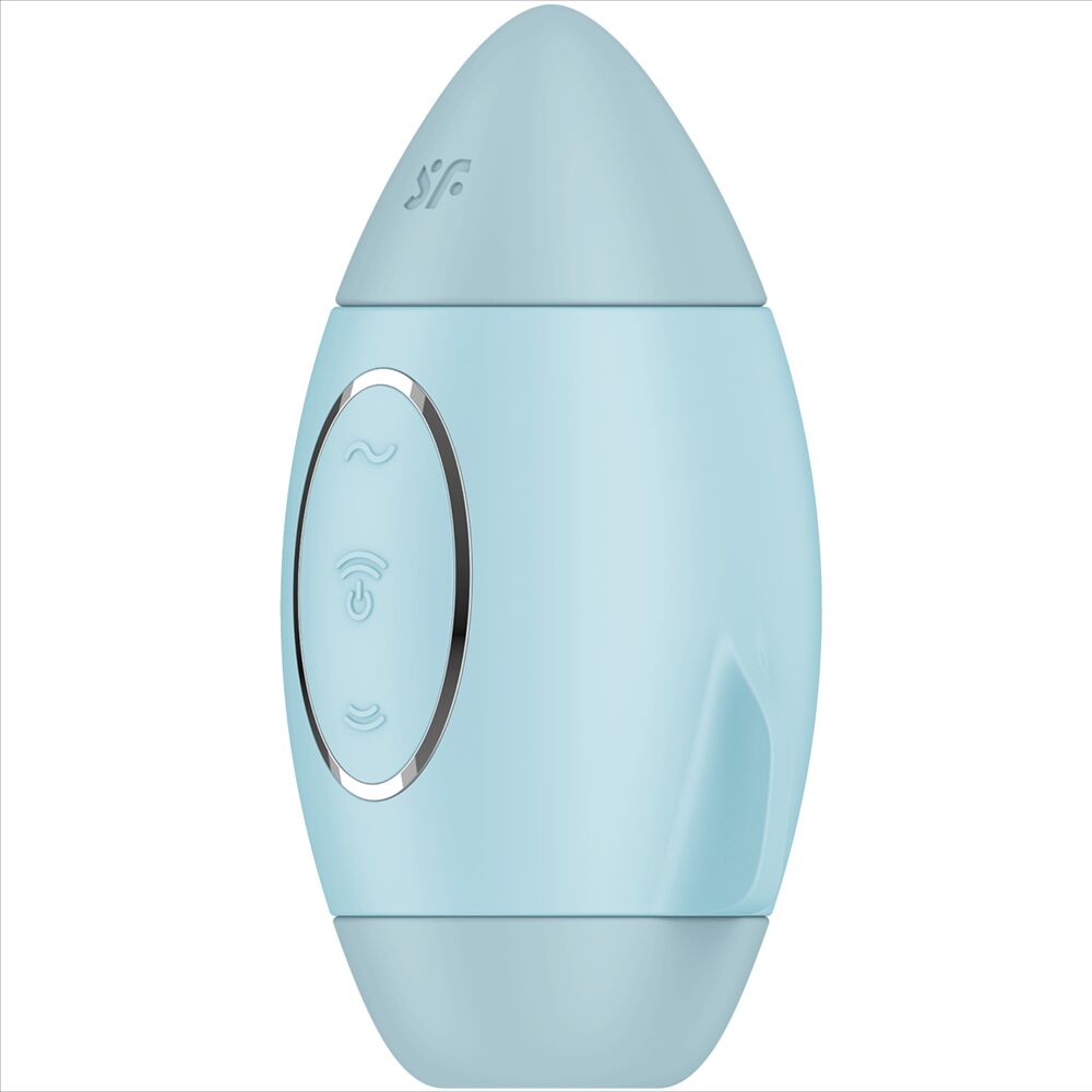 SATISFYER - MISSION CONTROL ΜΠΛΕ ΜΙΚΡΟΣ ΔΟΝΗΤΗΣ ΔΙΠΛΟΥ ΠΑΛΜΟΥ