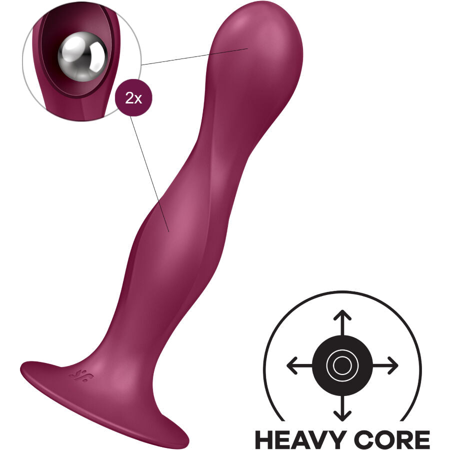 SATISFYER - Διπλό σφαιρικό σιλικονούχο ομοίωμα GARNET