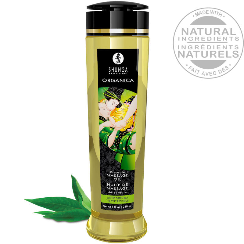 SHUNGA - ΒΙΟΛΟΓΙΚΟ ΛΑΔΙ ΜΑΣΑΖ ΠΡΑΣΙΝΟ ΤΣΑΙ 240 ML