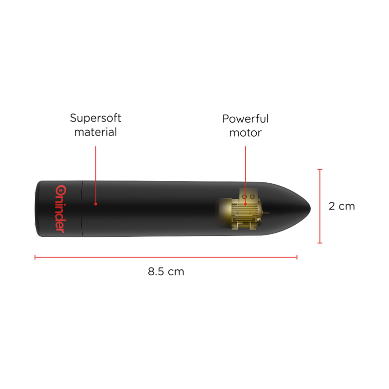 ONINDER - ΔΟΝΗΤΗΣ BERLIN BULLET ΜΑΥΡΟΣ 9 ΛΕΙΤΟΥΡΓΙΕΣ 8,5 X 2 CM - ΔΩΡΕΑΝ ΕΦΑΡΜΟΓΗ
