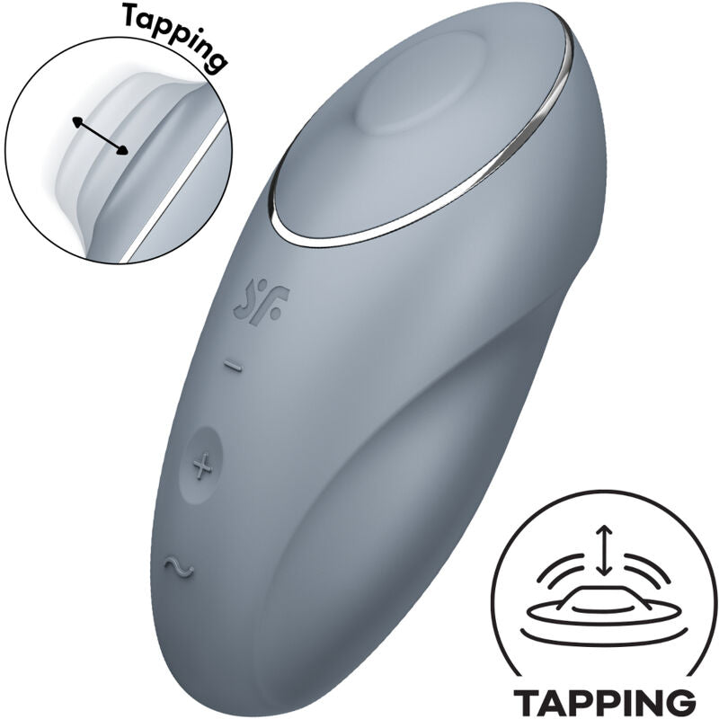 Δονητής SATISFYER - TAP & CLIMAX 1 LAY-ON Γκρι