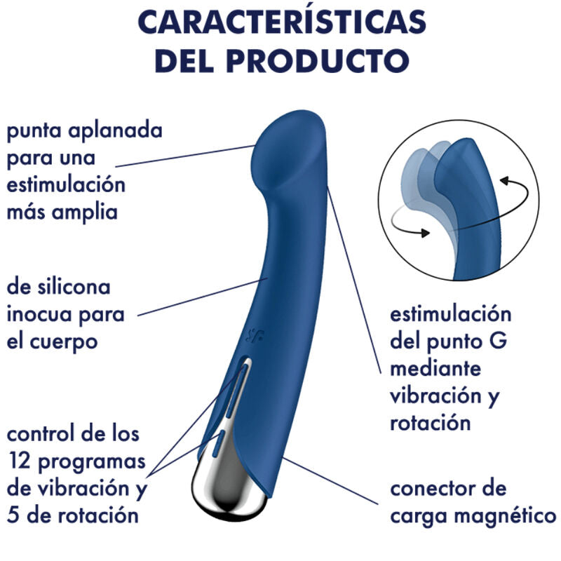SATISFYER - ΔΟΝΗΤΗΣ SPINNING G-SPORT 1 ΠΕΡΙΣΤΡΟΦΙΚΟΣ ΜΠΛΕ