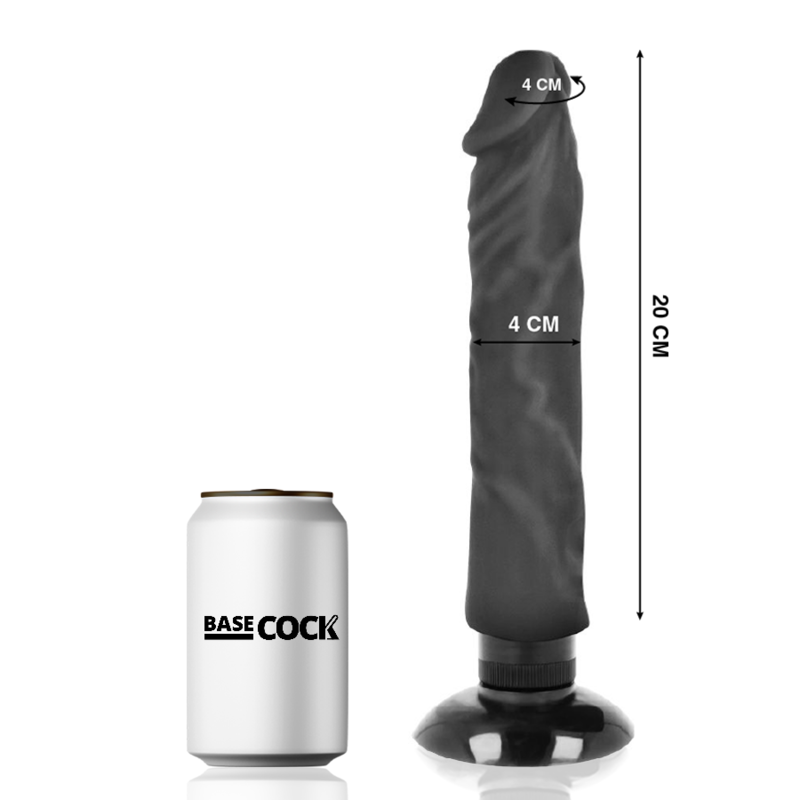 BASECOCK - ΡΕΑΛΙΣΤΙΚΟΣ ΔΟΝΗΤΗΣ 2-1 ΜΑΥΡΟΣ 20 CM -O- 4 CM