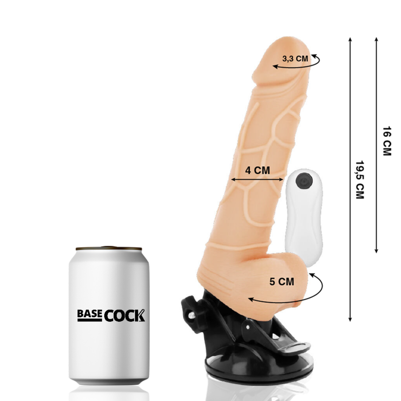 BASECOCK - ΡΕΑΛΙΣΤΙΚΟΣ ΔΟΝΗΤΗΣ ΤΗΛΕΧΕΙΡΙΣΤΗΡΙΟ ΦΥΣΙΚΟΥ ΧΑΡΑΚΤΗΡΙΣΤΙΚΟΥ ΜΕ ΟΡΧΕΙΣ 19,5 CM -O- 4 CM