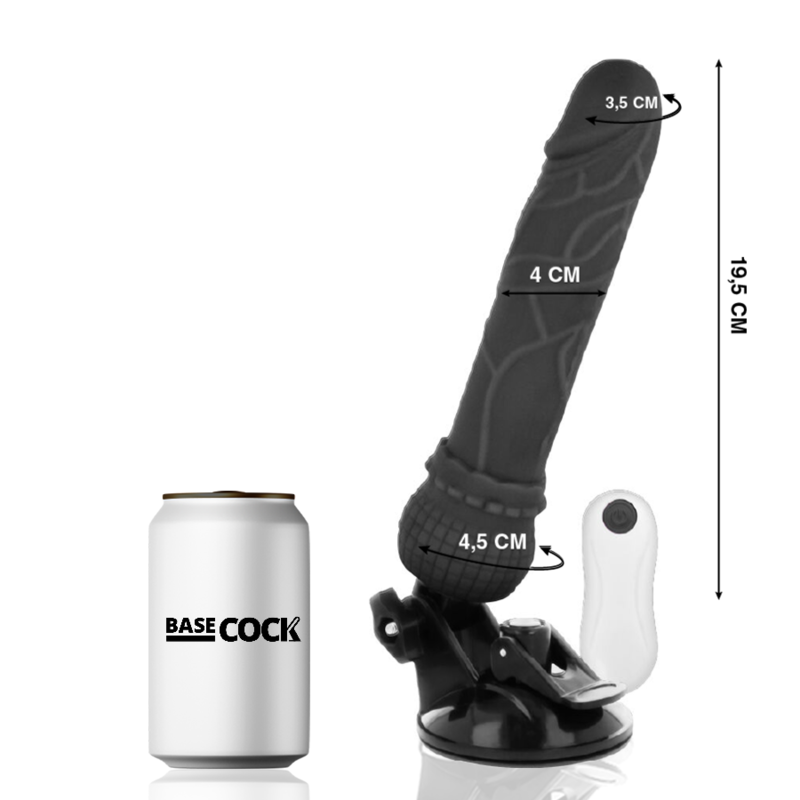 BASECOCK - ΡΕΑΛΙΣΤΙΚΟΣ ΔΟΝΗΤΗΣ ΤΗΛΕΧΕΙΡΙΣΤΗΡΙΟ ΜΑΥΡΟ 19,5 CM -O- 4 CM