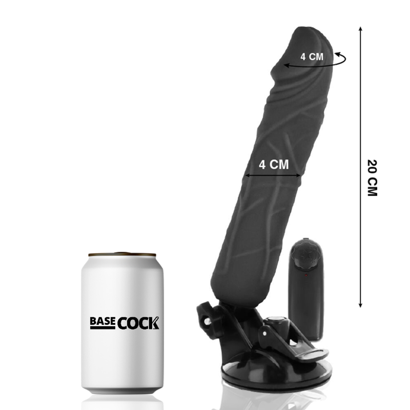 BASECOCK - ΡΕΑΛΙΣΤΙΚΟΣ ΔΟΝΗΤΗΣ ΤΗΛΕΧΕΙΡΙΣΤΗΡΙΟ ΜΑΥΡΟ 20 CM -O- 4 CM