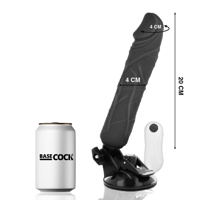 BASECOCK - ΡΕΑΛΙΣΤΙΚΟΣ ΔΟΝΗΤΗΣ ΤΗΛΕΧΕΙΡΙΣΤΗΡΙΟ ΜΑΥΡΟ 20 CM -O- 4 CM