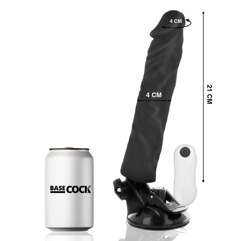 BASECOCK - ΡΕΑΛΙΣΤΙΚΟΣ ΔΟΝΗΤΗΣ ΤΗΛΕΧΕΙΡΙΣΤΗΡΙΟ ΜΑΥΡΟ 21 CM -O- 4 CM