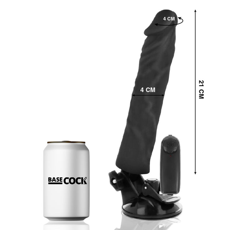 BASECOCK - ΡΕΑΛΙΣΤΙΚΟΣ ΔΟΝΗΤΗΣ ΤΗΛΕΧΕΙΡΙΣΤΗΡΙΟ ΜΑΥΡΟ 21 CM -O- 4 CM