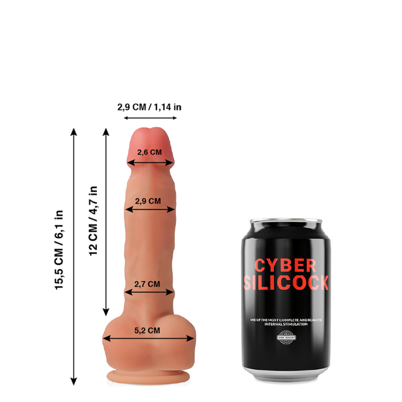 CYBER SILICOCK - ANSEL ΥΠΕΡΡΕΑΛΙΣΤΙΚΗ ΜΑΛΑΚΗ ΥΓΡΗ ΣΙΛΙΚΟΝΗ 15,5 CM -O- 2,9 CM