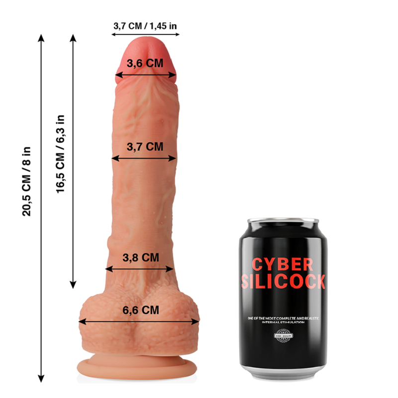 CYBER SILICOCK - CONNOR ΥΠΕΡΡΕΑΛΙΣΤΙΚΗ ΜΑΛΑΚΗ ΥΓΡΗ ΣΙΛΙΚΟΝΗ 20,5 CM -O- 3,7 CM