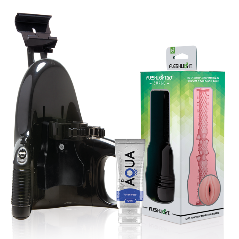 FLESHLIGHT - GO PINK LADY SURGE VAGINA + UNIVERSAL LAUNCH + ΛΙΠΑΝΤΙΚΟ ΥΔΑΤΙΝΗΣ ΠΟΙΟΤΗΤΑΣ 50 ML