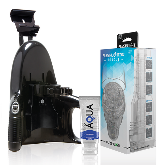 FLESHLIGHT - GO MASTURBADOR TORQUE ICE + UNIVERSAL LAUNCH + ΛΙΠΑΝΤΙΚΟ ΥΔΑΤΙΝΗΣ ΠΟΙΟΤΗΤΑΣ 50 ML