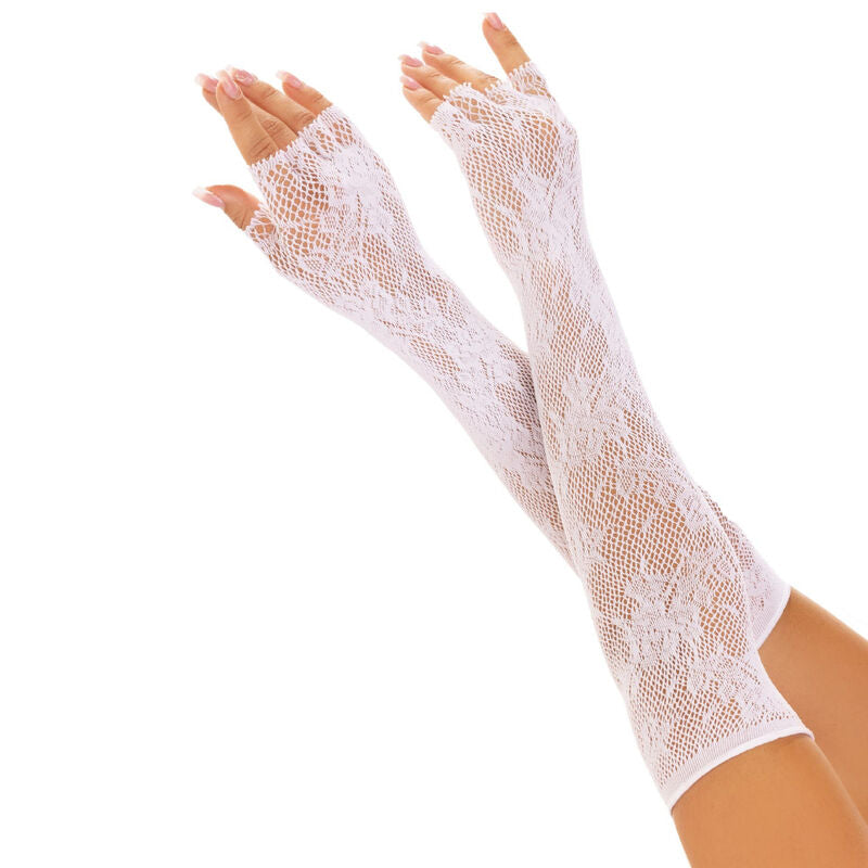ΓΑΝΤΙΑ LEG AVENUE - FLORAL NETWORK ΧΩΡΙΣ ΔΑΧΤΥΛΑ ΛΕΥΚΑ