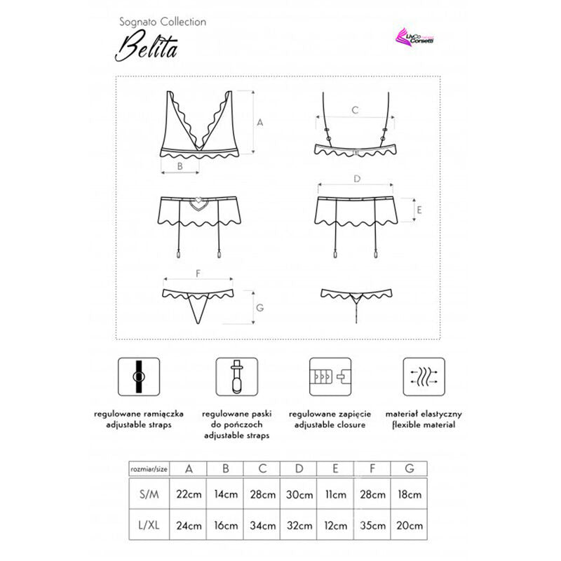 LIVCO CORSETTI FASHION - BELITA LC 90231 ΣΟΥΤΙΕΝ + ΕΣΩΡΟΥΧΟ + ΖΑΡΤΖΟΝΤΙΑ ΜΑΥΡΟ L/XL