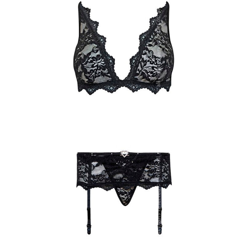 LIVCO CORSETTI FASHION - BELITA LC 90231 ΣΟΥΤΙΕΝ + ΕΣΩΡΟΥΧΟ + ΖΑΡΤΖΟΝΤΙΑ ΜΑΥΡΟ L/XL
