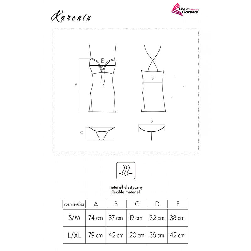 LIVCO CORSETTI FASHION - KARONIN LC 90628 ΠΟΥΚΑΜΙΣΟ + ΕΣΩΡΟΥΧΟ ΜΑΥΡΟ L/XL