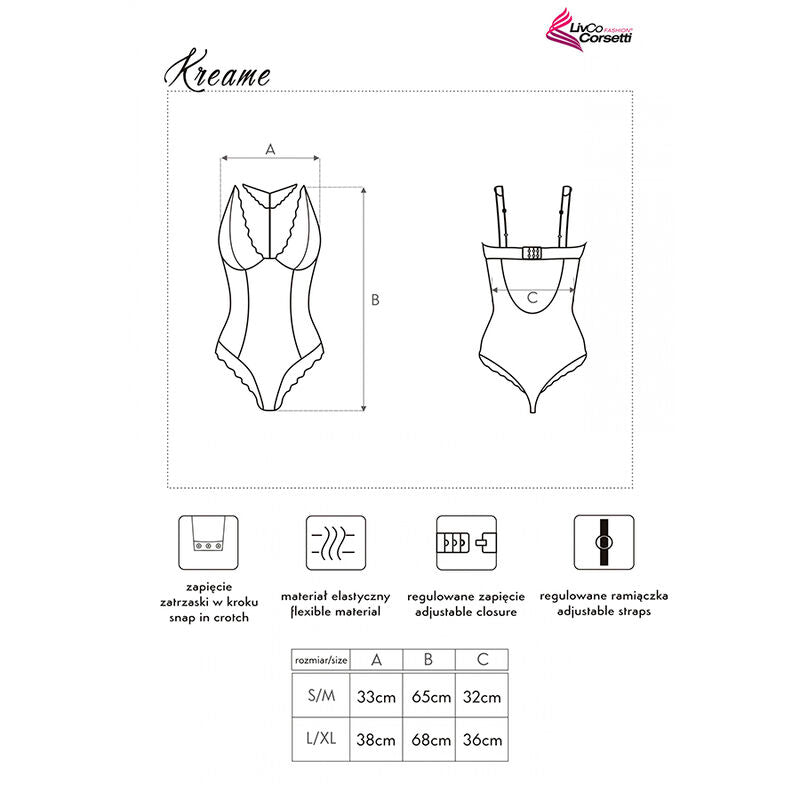 LIVCO CORSETTI FASHION - KREAME LC 90546 ΣΩΜΑ ΜΑΥΡΟ