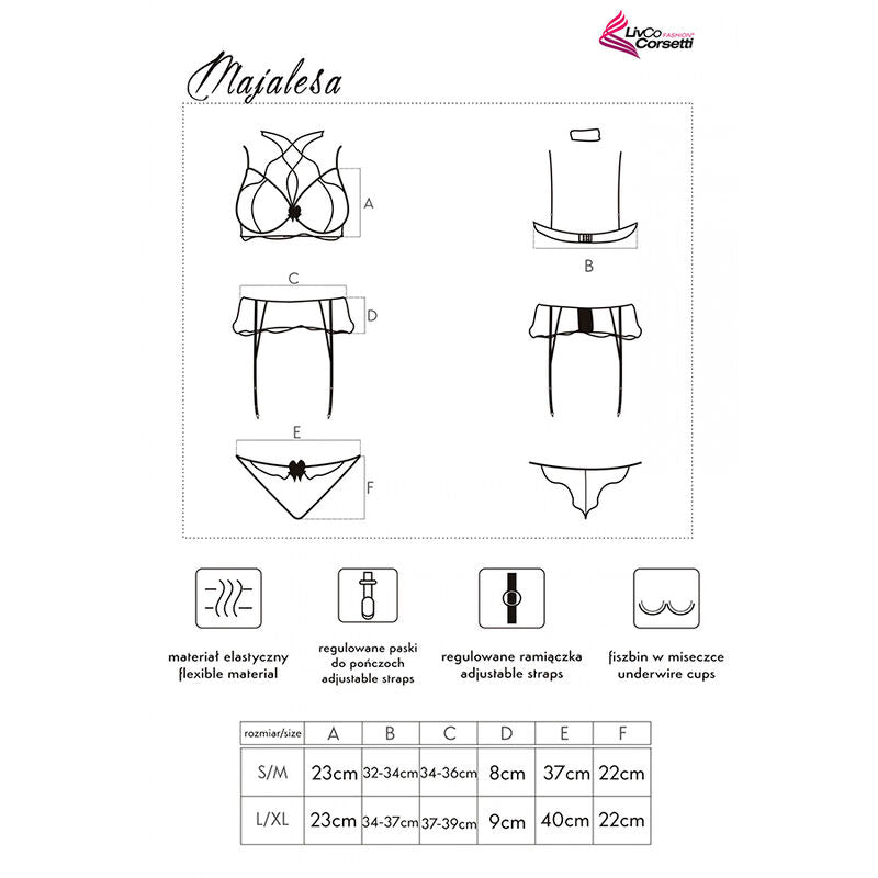 LIVCO CORSETTI FASHION - MAJALESA LC 90526 ΣΟΥΤΙΕΝ + ΖΩΝΗ ΓΑΡΤΕΡ + ΜΑΥΡΟ ΚΙΛΟΚΟ L/XL