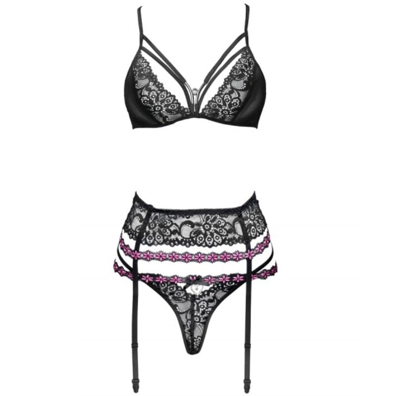 LIVCO CORSETTI FASHION - SNEHANA LC 90443 ΣΟΥΤΙΕΝ + ΖΩΝΗ ΓΑΡΤΕΡ + ΜΑΥΡΟ ΚΙΛΟΚΟ L/XL