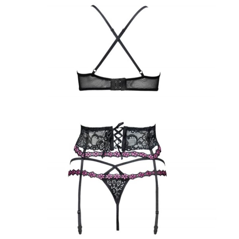 LIVCO CORSETTI FASHION - SNEHANA LC 90443 ΣΟΥΤΙΕΝ + ΖΑΡΤΖΕΤΕΣ + ΕΣΩΡΟΥΧΟ ΜΑΥΡΟ