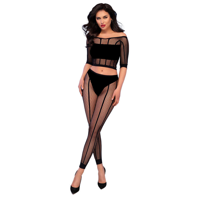 CHILIROSE - CR 4647 TOP & LEGINS ΜΑΥΡΟ S/M