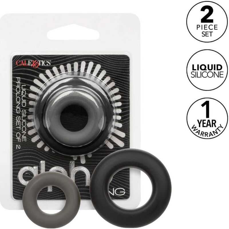 CALEXOTICS - ΣΕΤ 2 ΔΑΧΤΥΛΙΔΙΩΝ ALPHA PROLONG ΓΚΡΙ