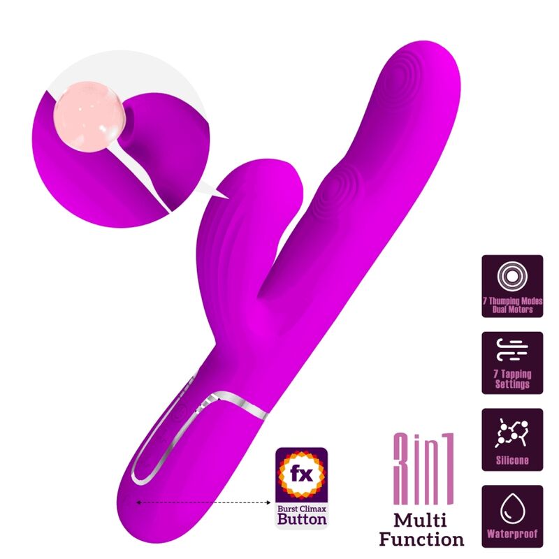 PRETTY LOVE - ΔΟΝΗΤΗΣ ΣΗΜΕΙΟΥ G 3 ΣΕ 1 PERLITA ΠΟΛΥΧΡΗΣΤΟΣ 3 ΣΕ 1 VIOLET
