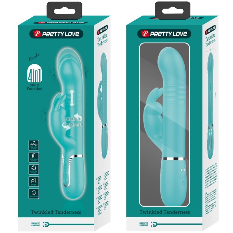ΔΟΝΗΤΗΣ PRETTY LOVE - COALE RABBIT PEARLS AQUA GREEN