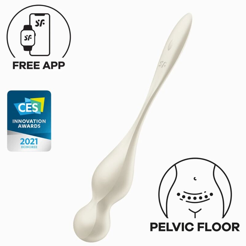 SATISFYER - LOVE BIRDS ΔΟΝΟΥΜΕΝΕΣ ΜΠΑΛΕΣ ΚΕΓΚΕΛ ΛΕΥΚΕΣ