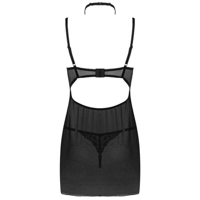 LIVCO CORSETTI FASHION - ΣΕΤ BINELLA BABYDOLL + ΣΤΡινγκ ΜΑΥΡΟ
