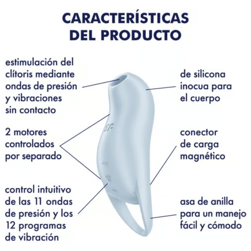 SATISFYER - POCKET PRO 1 ΔΙΕΓΕΡΤΗΣ ΚΛΕΙΤΟΡΙΔΑΣ ΑΝΟΙΧΤΟ ΓΑΛΑΖΙΟ