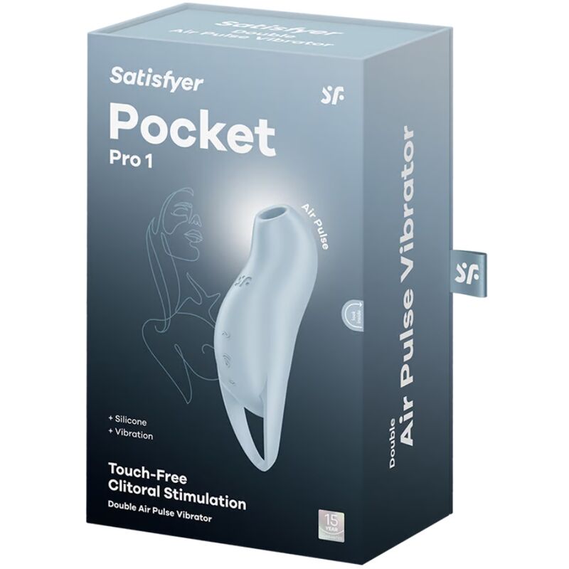SATISFYER - POCKET PRO 1 ΔΙΕΓΕΡΤΗΣ ΚΛΕΙΤΟΡΙΔΑΣ ΑΝΟΙΧΤΟ ΓΑΛΑΖΙΟ