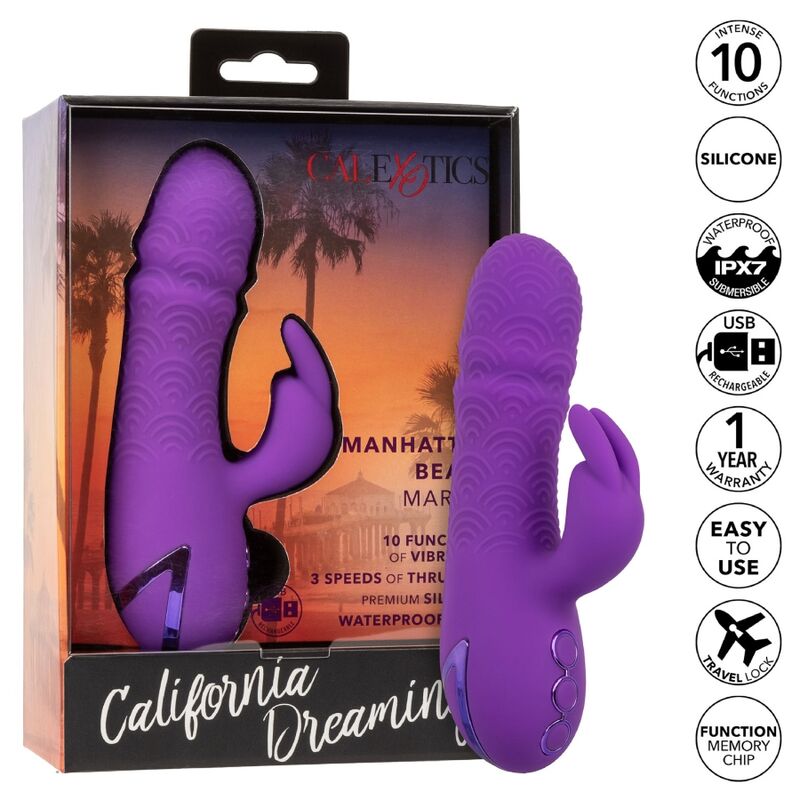 CALEXOTICS - ΔΟΝΗΤΗΣ MANHATTAN BEACH MARVEL RABBIT PURPLE ΑΠΟ ΤΗΝ CALIFORNIA DREAMING